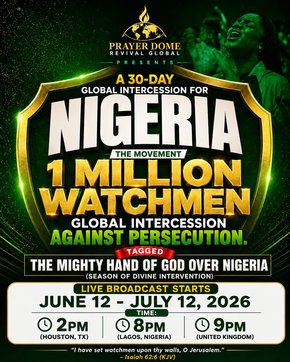 30-Day Global Intercession for Nigeria β Event Flyer